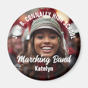 Custom Marching Band Foto High School Spirit Magnet