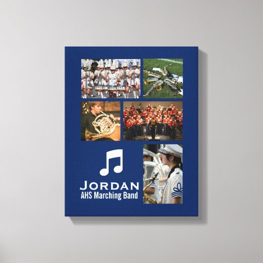 Custom Marching Band Orchestra Music Foto Collage Leinwanddruck (Vorderseite)