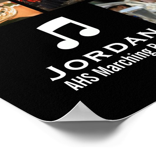 Custom Marching Band Orchestra Music Foto Collage Poster (Ecke)