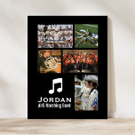 Custom Marching Band Orchestra Music Foto Collage Poster<br><div class="desc">Dieses maßgeschneiderte Collage-Design für Marching-Fotos und Orchester bietet Ihre hochgeladenen Fotos, Musiknoten und 2 Textzeilen. Fügen Sie den Namen, die Band oder den Orchesternamen Ihres Musikers oder jeden Text hinzu, den Sie möchten. Ändern Sie die Hintergrundfarbe, um den Farben Ihrer Schule zu entsprechen. Klicken Sie einfach auf "Anpassen" und dann...</div>