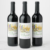 Custom Mardi Gras Beverage Labels Weinetikett (Flaschen)