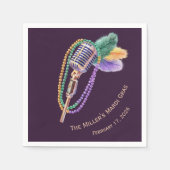 Custom Mardi Gras Jazz Napkins Serviette (Vorderseite)