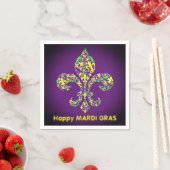 Custom MARDI GRAS Lilie Verfügbarer Cocktail Serviette (Beispiel)