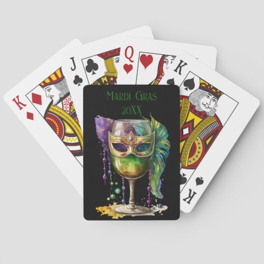 Custom Mardi Gras Mask Drink Spielkarten (Rückseite)