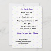 Custom Mardi Gras Party Einladung (Rückseite)