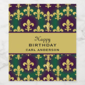 Custom Mardi Gras Party Weinetikett (Einzelnes Label)