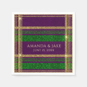 Custom Mardi Gras Plaid Serviette (Vorderseite)