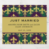 Custom Mardi Gras Retirement Party Schaumweinetikett (Einzelnes Label)