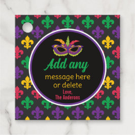 CUSTOM Mardi Gras Themenparty Festivals Lilie Geschenkanhänger