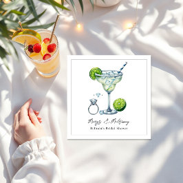 Custom Margarita & Matrimony Brautparty Serviette
