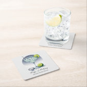 Custom Margs & Matrimony Brautparty Rechteckiger Pappuntersetzer (Vor Ort)