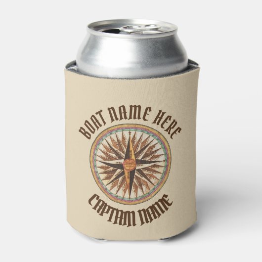 Custom Maritime Vintag Compass Rose Dosenkühler (Kanne Vorderseite)