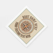 Custom Maritime Vintag Compass Rose Serviette (Ecke)