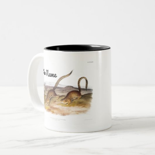Custom Marmot Eichhörnchen Zwei-Tone-Kaffee-Tasse Zweifarbige Tasse (Vorderseite Links)