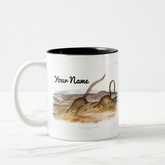 Custom Marmot Eichhörnchen Zwei-Tone-Kaffee-Tasse Zweifarbige Tasse (Links)