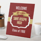 Custom Maroon 50th Class Reunion  Sockelschild (In Situ)