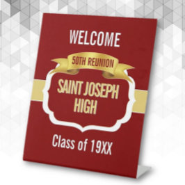 Custom Maroon 50th Class Reunion  Sockelschild