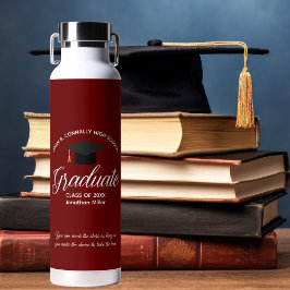 Custom Maroon Abschluss 2025 Graduate Gift Trinkflasche