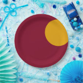 Custom Maroon & Gold Party Paper Plate Pappteller (Party)