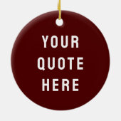 Custom Maroon Him Your Quote Here Her Personalized Keramik Ornament (Hinten)