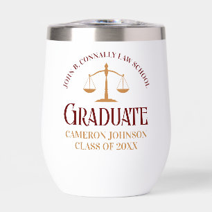 Custom Maroon Law School Graduate Keepake