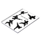 Custom martial arate karate Taekwondo kämpfen Notizblock (Linke Seite)