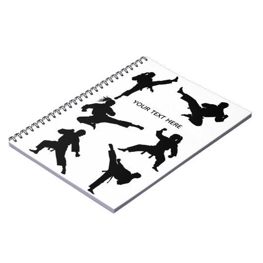 Custom martial arate karate Taekwondo kämpfen Notizblock (Linke Seite)