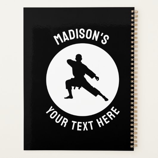 Custom martial arate karate Taekwondo kämpfen Planer (Rückseite)