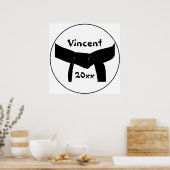 Custom Martial Arts Black Belt Poster Print (Küche)