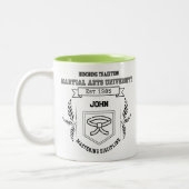 Custom Martial Arts University - Funny Zweifarbige Tasse (Links)