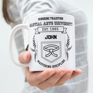 Custom Martial Arts University - Funny Zweifarbige Tasse
