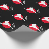 Custom martials arate karate Silhouette Geburtstag Geschenkpapier (Ecke)