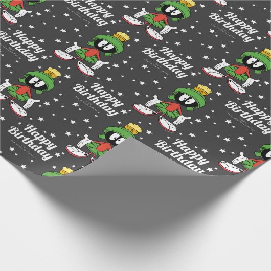 Custom MARVIN the MARTIAN™ Happy Birthday Geschenkpapier (Ecke)