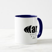 Custom "Mary" Best Mama and Friend, Black and Whit Tasse (VorderseiteRechts)