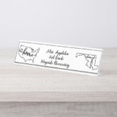 Custom Maryland Staat US Zuhause Line Art Schreibtischnamensplakette (Vorderseite )