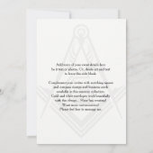 Custom Masonic Einladung Vorlagen | Grand Lodge (Rückseite)
