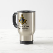 Custom Masonic Freemason Compass Reisebecher (Vorderseite Links)