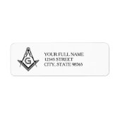 Custom Masonic Square & Compass Mailing Labels (Vorne)