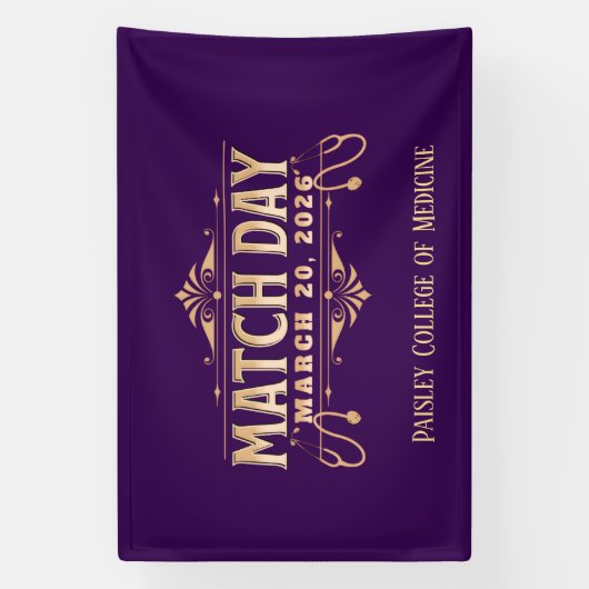 Custom Match Day 2026 Medical Residency Banner (Vertikal)