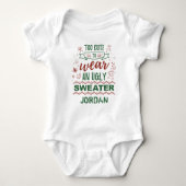 Custom Matching Family Weihnachtsfeiertag Baby Strampler (Vorderseite)