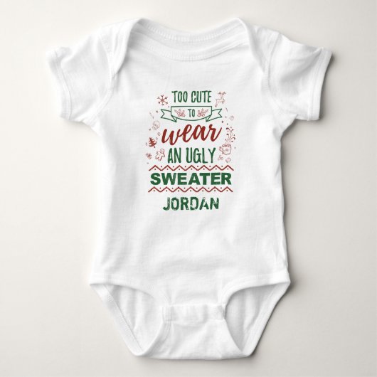 Custom Matching Family Weihnachtsfeiertag Baby Strampler (Vorderseite)