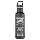 Custom MATTE BLACK 24oz Steel Water Flasche Edelstahlflasche (Vorderseite)