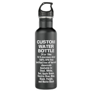 Custom MATTE BLACK 24oz Steel Water Flasche Edelstahlflasche