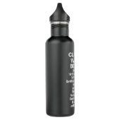 Custom MATTE BLACK 24oz Steel Water Flasche Edelstahlflasche (Links)