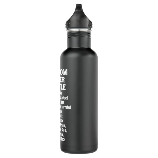 Custom MATTE BLACK 24oz Steel Water Flasche Edelstahlflasche (Rechts)