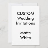 Custom MATTE WHITE Wedding Einladungen 5"x7" (Vorderseite)