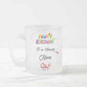 Custom Mattiert Glass Tasse - Elegantes Geburtstag (Links)