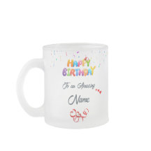 Custom Mattiert Glass Tasse - Elegantes Geburtstag