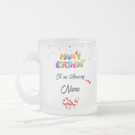 Custom Mattiert Glass Tasse - Elegantes Geburtstag