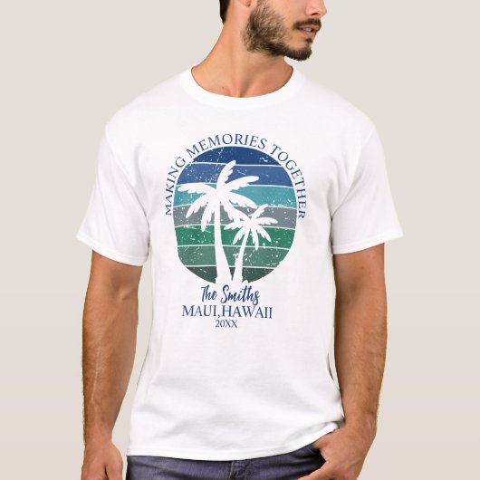 Custom Maui Hawaii family Men's Basic T-Shirt (Vorderseite)